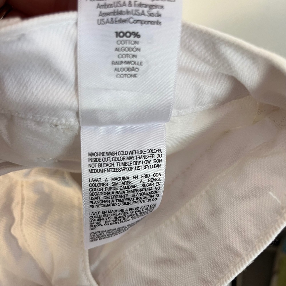 MOTHER Snacks The Fun Dip Utility‎ Puddle in Sticky Rice Wash Women's Size 30 - Picture 9 of 12